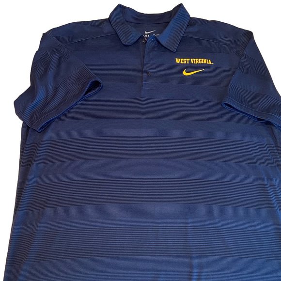 Nike Other - WVU West Virginia University Nike Dri-Fit Polo Shirt, Large